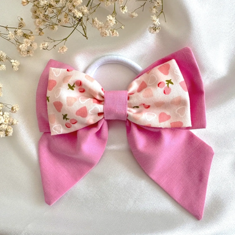 Kokardka bawełniana podwójna – Pink.webp